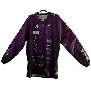 New York Xtreme Jersey Mens XL Purple Black NXL Paintball Long Sleeve Pro Team